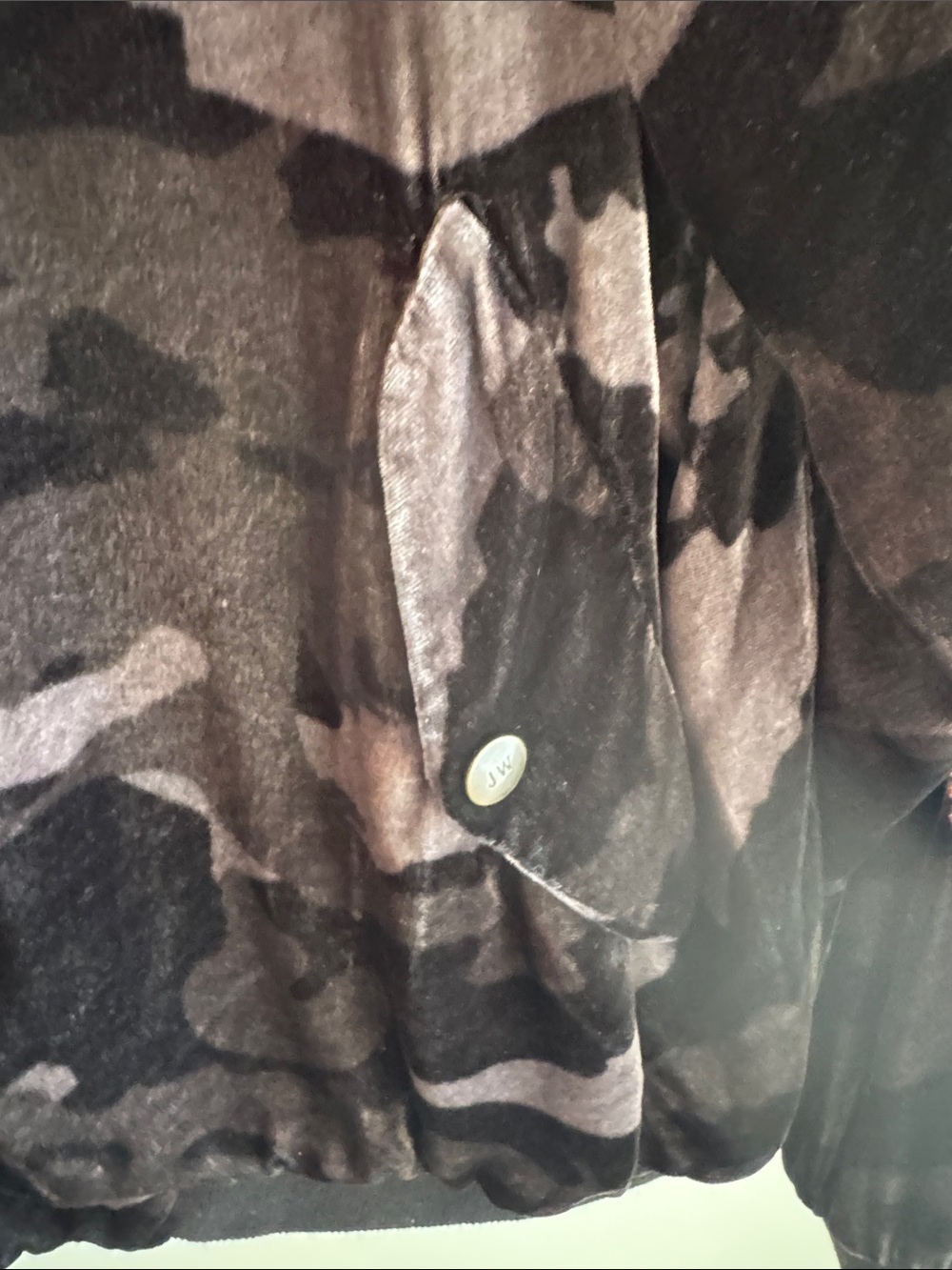 Johnny Was Black Camo Tracker Jacket with Multicolor Floral Embroidery - Picture 5 of 6
